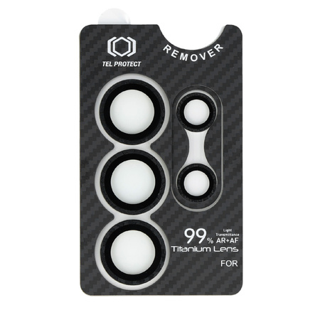 Gehärtetes Glas Carbon Tel Protect Titanium Lens 99% AR zum Schutz der Kameraobjektive Samsung Galaxy S25 Ultra