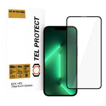 Szkło hartowane Tel Protect 10X HD Titanium ochrona ekranu wyświetlacza do Iphone 13/13 Pro/16e (koperta)