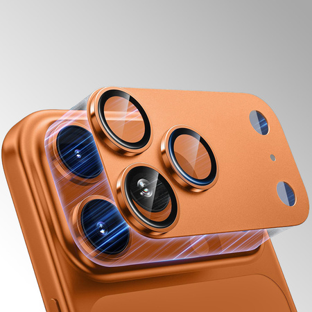 Hartowane szkło Tel Protect 95% AR+AF Full Metal Camera Protector na aparat do Iphone 17 srebrne (wyspa)