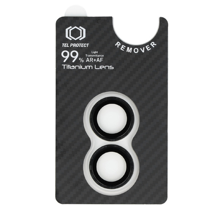 Szkło hartowane Carbon Tel Protect Titanium Lens 99% AR na aparat obiektyw kamerę ochronne do iPhone 16 / 16 Plus
