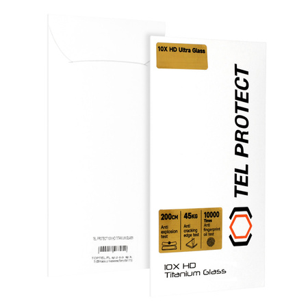 Szkło hartowane Tel Protect 10X HD Titanium ochrona ekranu wyświetlacza do Iphone 13/13 Pro/16e (koperta)