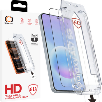 Hartowane szkło Tel Protect Dust-Free Easy Fit Full Glue 6D do Samsung Galaxy A56 5G czarne