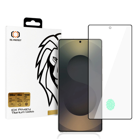 Szkło hartowane Tel Protect 10X Privacy Titanium prywatyzujące antyszpiegowskie do Samsung Galaxy S25 Ultra