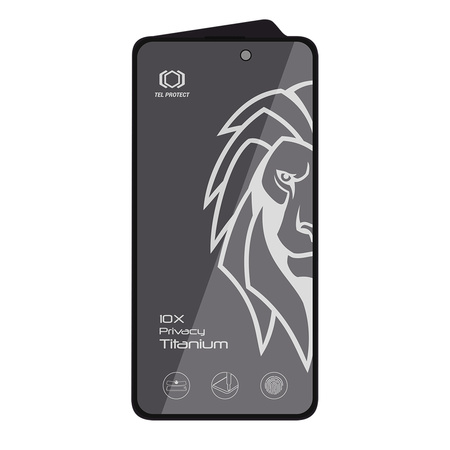 Szkło hartowane Tel Protect 10X Privacy Titanium prywatyzujące antyszpiegowskie do Iphone 16 Pro (koperta)