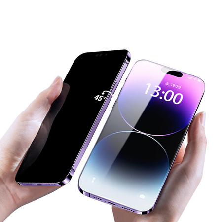 Szkło hartowane Tel Protect 10X Privacy Titanium prywatyzujące antyszpiegowskie do Iphone 13/13 Pro/16e