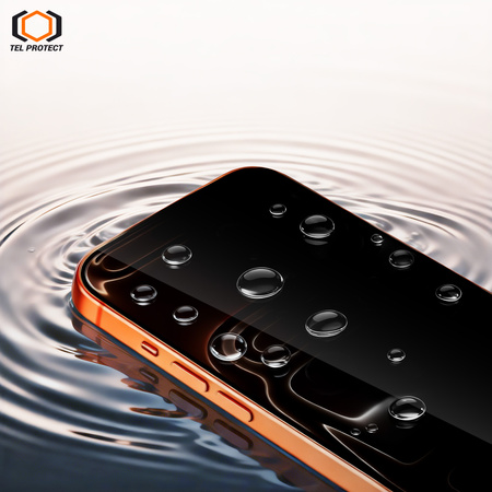Hartowane szkło Tel Protect Dust-Free Easy Fit Privacy Full Glue 6D do Iphone 15 Pro Max czarne