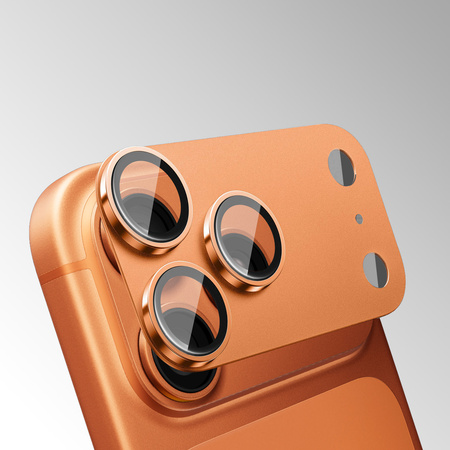 Hartowane szkło Tel Protect 95% AR+AF Full Metal Camera Protector na aparat do Iphone 17 srebrne (wyspa)