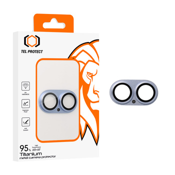 Hartowane szkło Tel Protect 95% AR+AF Full Metal Camera Protector na aparat do Iphone 17 niebieskie (wyspa)