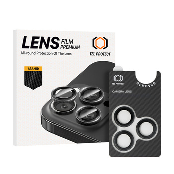 Hartowane szkło Tel Protect 3D Lens Aramid Series na aparat do Iphone 13 Pro/13 Pro Max (obiektyw 3 sztuki)