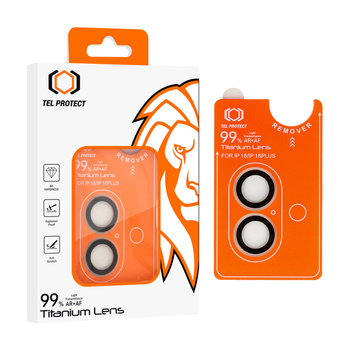 Szkło hartowane Tel Protect Titanium Lens 99% AR na aparat obiektyw kamerę ochronne do Iphone 16/16 Plus przezroczyste