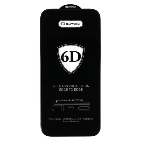 Hartowane szkło Tel Protect Full Glue 6D do SAMSUNG GALAXY S25 ULTRA CZARNE (with fingerprint unlock)