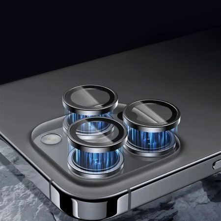 Gehärtetes Glas Tel Protect 3D Lens zum Schutz der Kameraobjektive für Iphone 15/15 Plus schwarz (Objektiv 2 Stück)