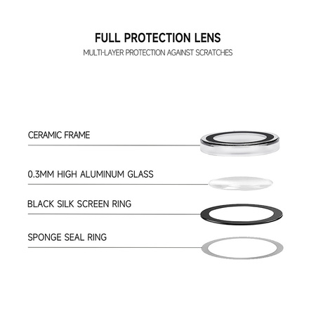 Szkło hartowane Tel Protect 3D Lens na aparat obiektyw kamerę ochronne do Iphone 17 Pro/17 Pro Max tytan (obiektyw 3 sztuki)