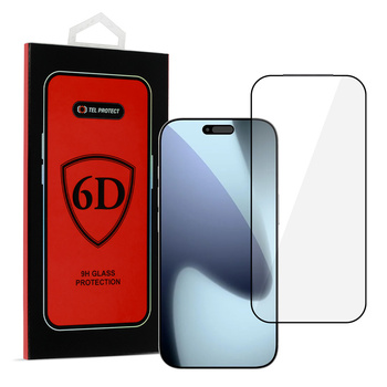 Hartowane szkło Tel Protect Full Glue 6D do IPHONE 17 PRO CZARNE
