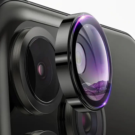 Szkło hartowane Tel Protect 3D Lens na aparat obiektyw kamerę ochronne do Iphone 15/15 Plus czarne (obiektyw 2 sztuki)