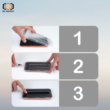 Hartowane szkło Tel Protect Dust-Free Easy Fit Privacy Full Glue 6D do Iphone 15 Pro Max czarne