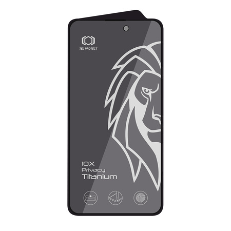 Szkło hartowane Tel Protect 10X Privacy Titanium prywatyzujące antyszpiegowskie do Iphone 14 Pro Max (koperta)