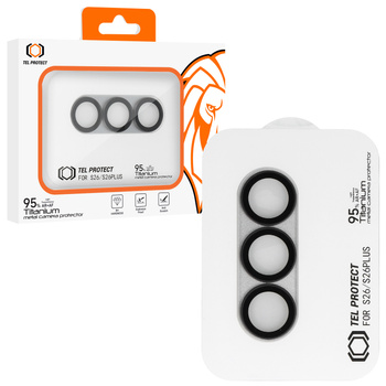 Hartowane szkło Tel Protect 95% AR+AF Full Metal Camera Protector na aparat do Samsung Galaxy S26/S26 Plus białe (wyspa)