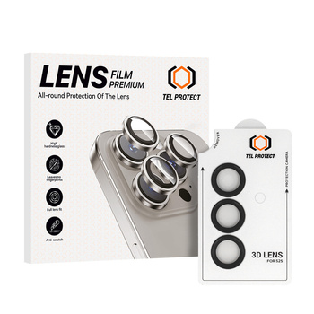 Szkło hartowane Tel Protect 3D Lens na aparat obiektyw kamerę ochronne do Samsung Galaxy S23 czarne (obiektyw 3 sztuki)
