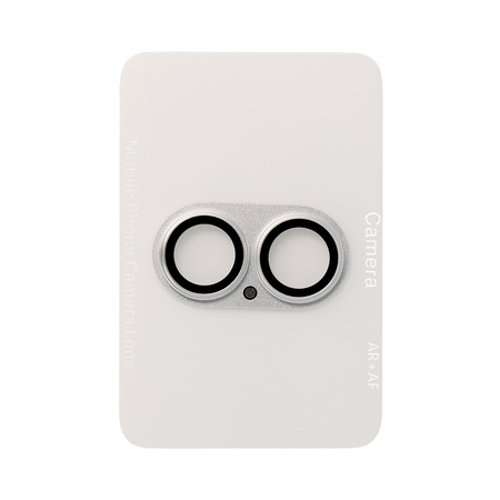 Hartowane szkło Tel Protect 95% AR+AF Full Metal Camera Protector na aparat do Iphone 17 srebrne (wyspa)