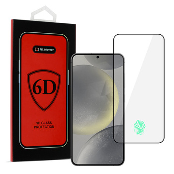 Hartowane szkło Tel Protect Full Glue 6D do SAMSUNG GALAXY S24 PLUS CZARNE (with fingerprint unlock)