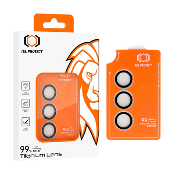 Szkło hartowane Tel Protect Titanium Lens 99% AR na aparat obiektyw kamerę ochronne do Samsung Galaxy S25 przezroczyste