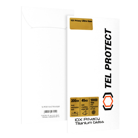 Hartowane szkło Tel Protect 10X Privacy Titanium do Iphone 16 (koperta)
