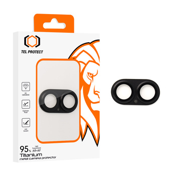 Hartowane szkło Tel Protect 95% AR+AF Full Metal Camera Protector na aparat do Iphone 17 czarne (wyspa)