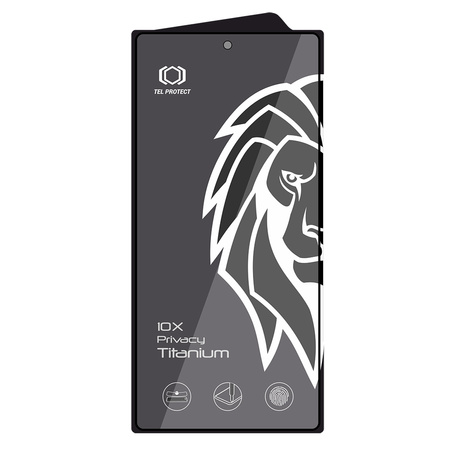 Szkło hartowane Tel Protect 10X Privacy Titanium prywatyzujące antyszpiegowskie do Samsung Galaxy S25 Ultra