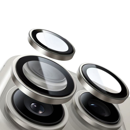Gehärtetes Glas Tel Protect Titanium Lens 99% AR zum Schutz der Kameraobjektive für Iphone 15 Pro/15 Pro Max Titan