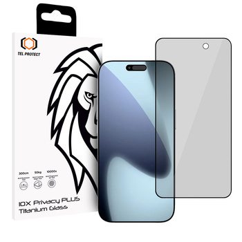 Hartowane szkło Tel Protect 10X Privacy Plus Titanium do Iphone 17 Pro Max