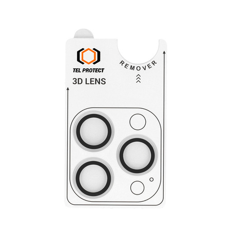 Szkło hartowane Tel Protect 3D Lens na aparat obiektyw kamerę ochronne do Iphone 15 Pro/15 Pro Max przezroczyste (obiektyw 3 sztuki)