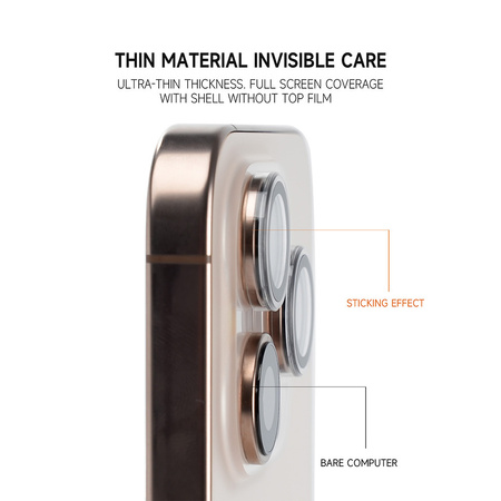 Gehärtetes Glas Tel Protect 3D Lens zum Schutz der Kameraobjektive für Iphone 13 Pro/13 Pro Max blau (Objektiv 3 Stück)