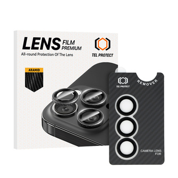 Hartowane szkło Tel Protect 3D Lens Aramid Series na aparat do Samsung Galaxy S25 Plus (obiektyw 3 sztuki)
