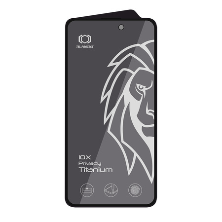 Gehärtetes Glas Tel Protect 10X Privacy Titanium mit Blickschutz (Anti-Spy) für Iphone 16 Plus