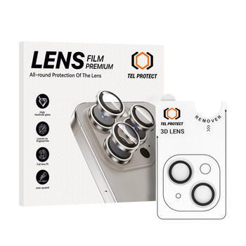 Szkło hartowane Tel Protect 3D Lens na aparat obiektyw kamerę ochronne do Iphone 15/15 Plus przezroczyste (obiektyw 2 sztuki)