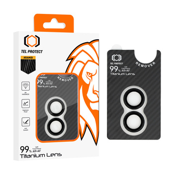 Szkło hartowane Carbon Tel Protect Titanium Lens 99% AR na aparat obiektyw kamerę ochronne do iPhone 16 / 16 Plus