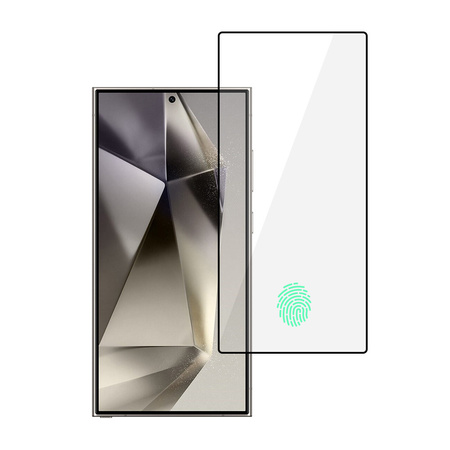 Gehärtetes Glas Tel Protect Full Glue 6D für SAMSUNG GALAXY S24 ULTRA schwarz (with fingerprint unlock)
