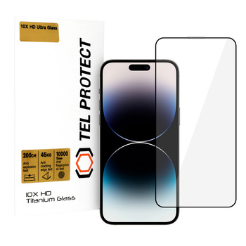 Szkło hartowane Tel Protect 10X HD Titanium ochrona ekranu wyświetlacza do Iphone 14 Pro (koperta)