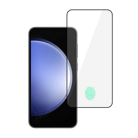 Hartowane szkło Tel Protect Full Glue 6D do SAMSUNG GALAXY S22/S23 CZARNE (with fingerprint unlock)