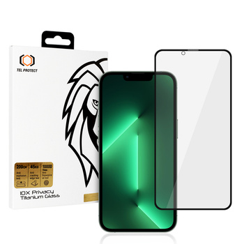 Szkło hartowane Tel Protect 10X Privacy Titanium prywatyzujące antyszpiegowskie do Iphone 13/13 Pro/16e
