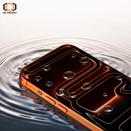 Hartowane szkło Tel Protect Dust-Free Easy Fit Full Glue 6D do Iphone 15 Pro Max czarne - 2 sztuki