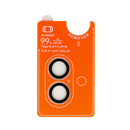 Szkło hartowane Tel Protect Titanium Lens 99% AR na aparat obiektyw kamerę ochronne do Iphone 16/16 Plus przezroczyste