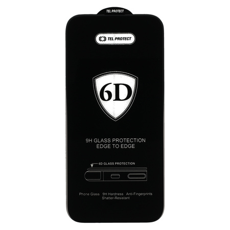 Hartowane szkło Tel Protect Full Glue 6D do SAMSUNG GALAXY S24 PLUS CZARNE (with fingerprint unlock)