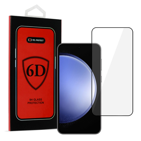 Hartowane szkło Tel Protect Full Glue 6D do SAMSUNG GALAXY S23 PLUS CZARNE