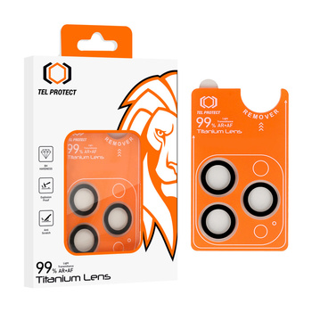 Szkło hartowane Tel Protect Titanium Lens 99% AR na aparat obiektyw kamerę ochronne do Iphone 17 Pro/17 Pro Max przezroczyste