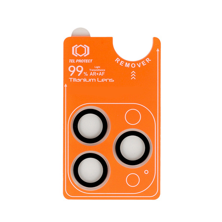 Gehärtetes Glas Tel Protect Titanium Lens 99% AR zum Schutz der Kameraobjektive für Iphone 14 Pro/14 Pro Max transparent