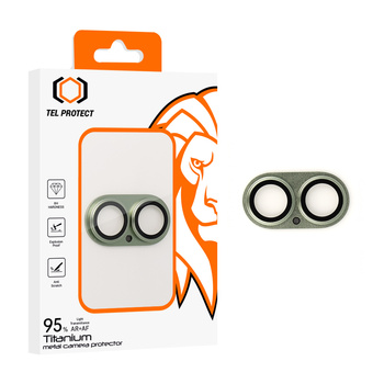 Hartowane szkło Tel Protect 95% AR+AF Full Metal Camera Protector na aparat do Iphone 17 zielone (wyspa)