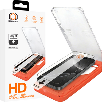 Hartowane szkło Tel Protect Dust-Free Easy Fit HD Titan do Iphone 16 Pro Max czarne