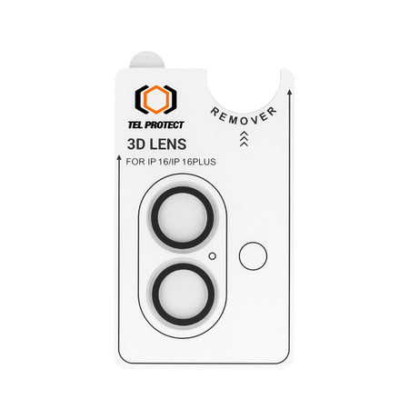 Szkło hartowane Tel Protect 3D Lens na aparat obiektyw kamerę ochronne do Iphone 16/16 Plus przezroczysty (obiektyw 2 sztuki)